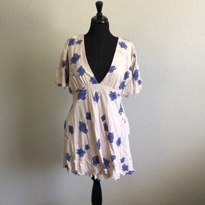 Free People V Neck dress with floral design